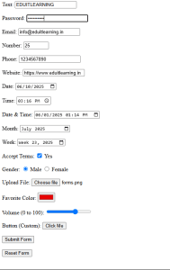 Input tag in HTML - EDUITLEARNING